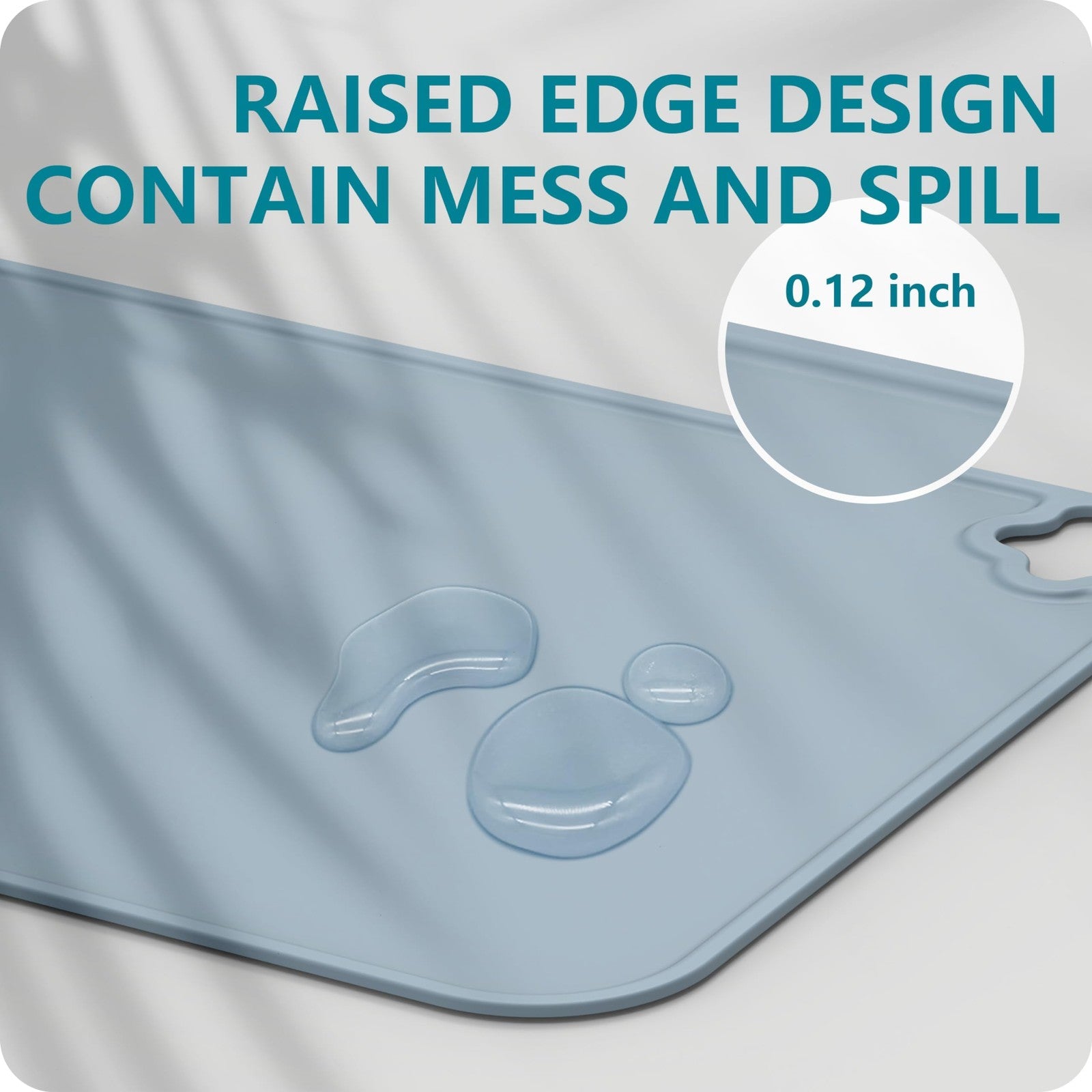 3 Pack Silicone Toddler Placemats Non-Slip BPA Free 14.7x11 Kids Dining Mats