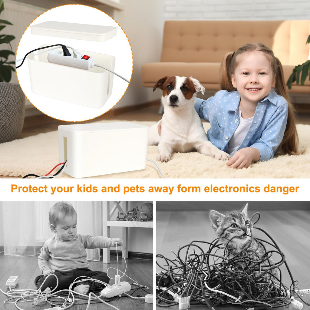 Mini Cable Management Cord Cover Wire Hider Box Concealer Organizer  Protector