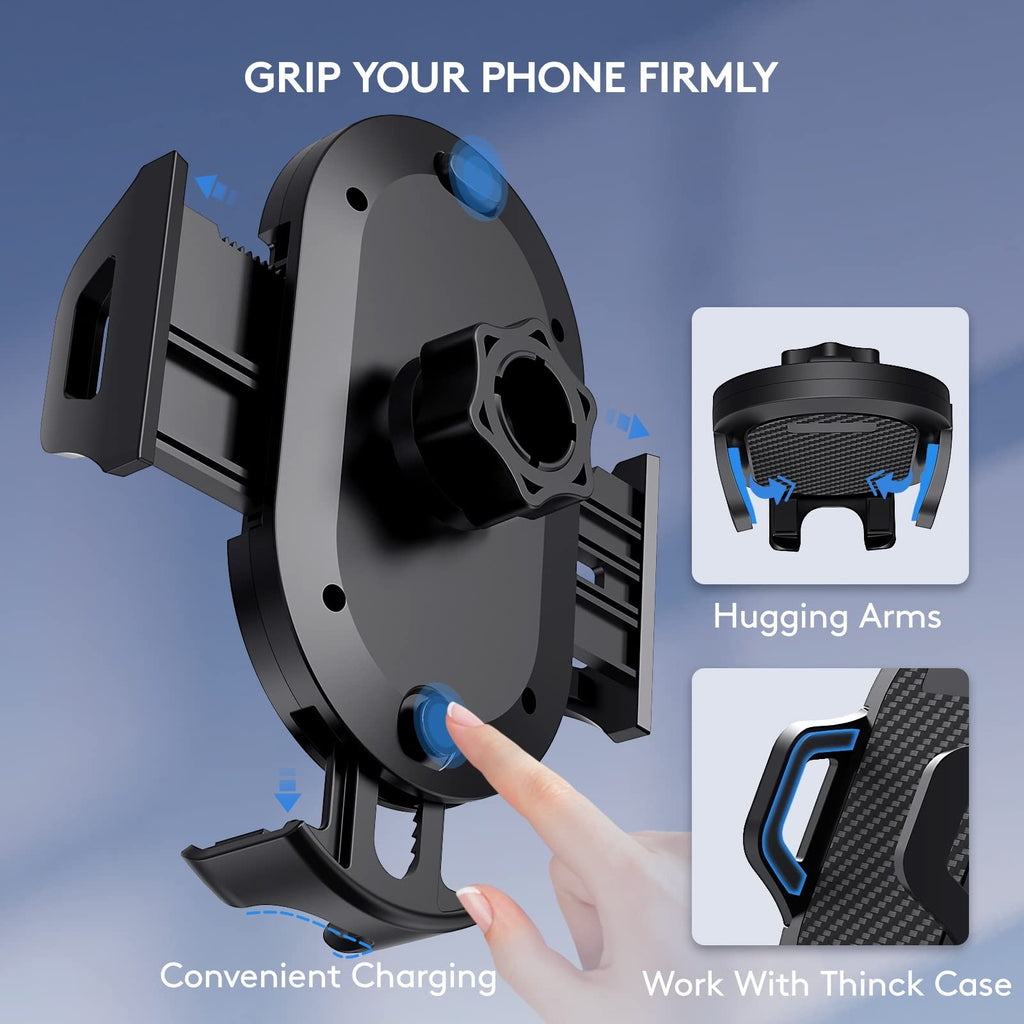 Car Phone Mount Dashboard Windshield Strong Suction Adjustable Fits All Phones