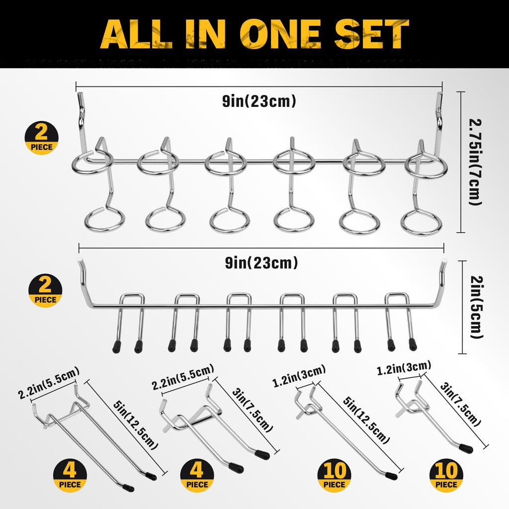 297-Piece Pegboard Organizer Kit for Garage, Workshop & Craft Room