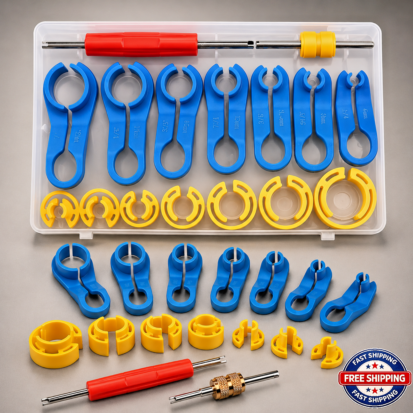 AUCELI AC Fuel Line Disconnect Tool Set 16Pc Automotive Hose Removal Repair Kit