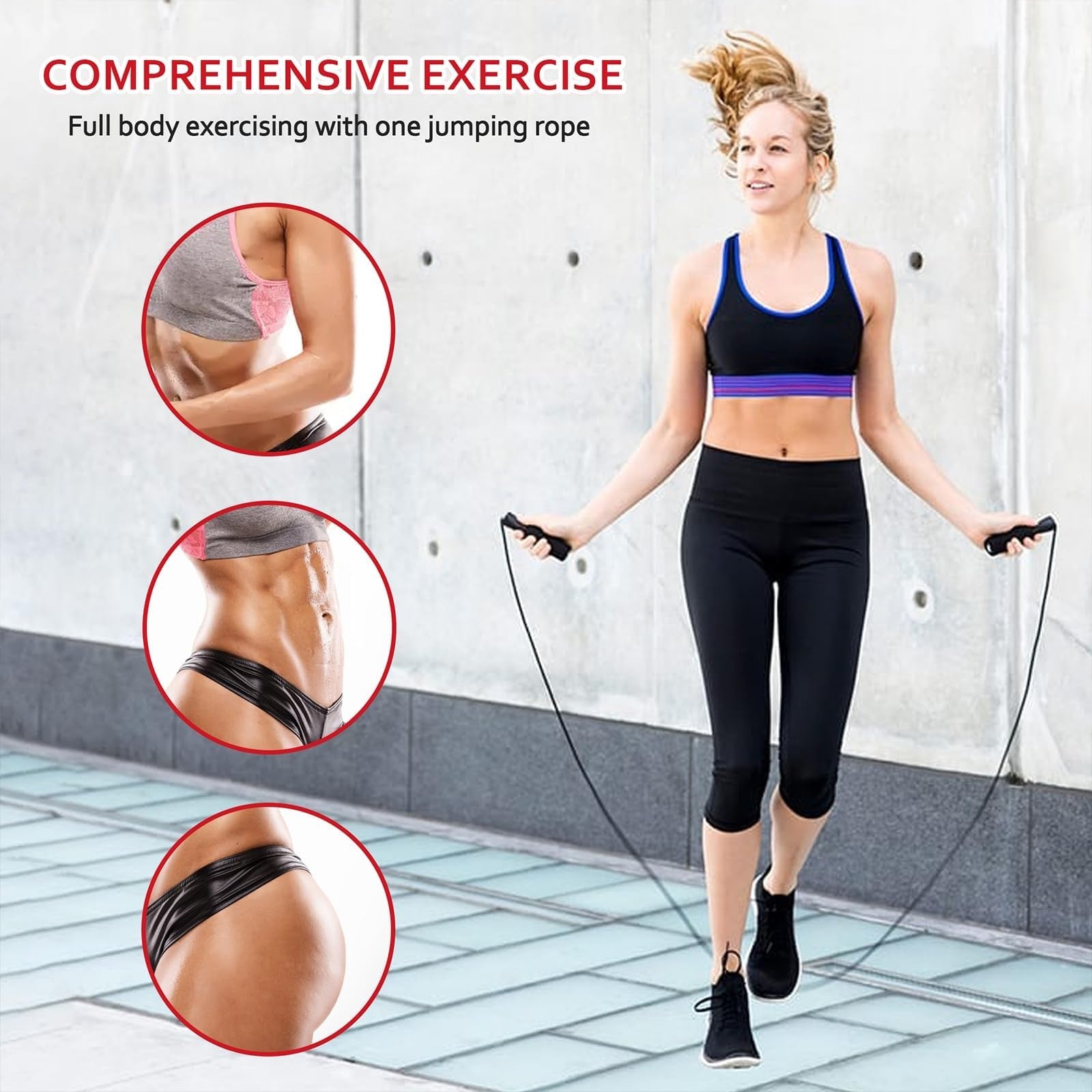 Adjustable Jump Rope Speed Fitness Skipping Rope Ball Bearing Cable