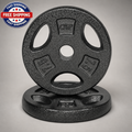 CAP Barbell Standard 1-Inch Grip Weight Plates 7.5 lbs BLACK, Pack (x2)