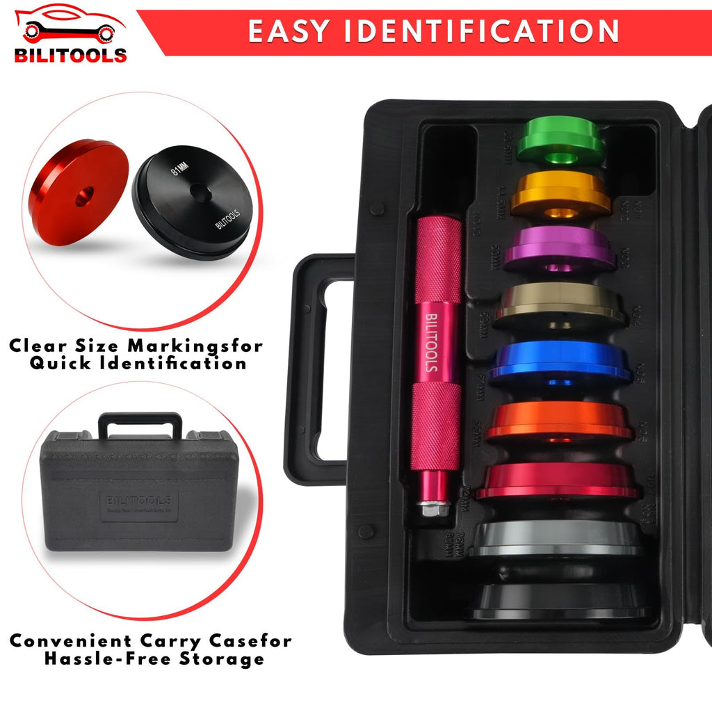 BILITOOLS Bearing Press Kit 10Pc Seal Driver Installer Set and Storage Case Tool