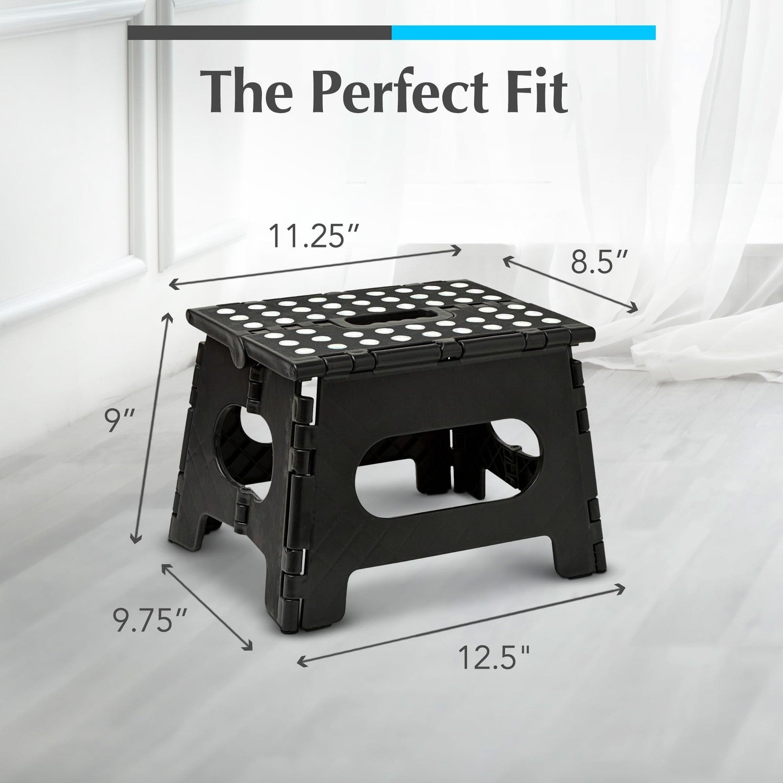 Handy Laundry Folding Step Stool  Sturdy and Collapsible Stool to Support Adults