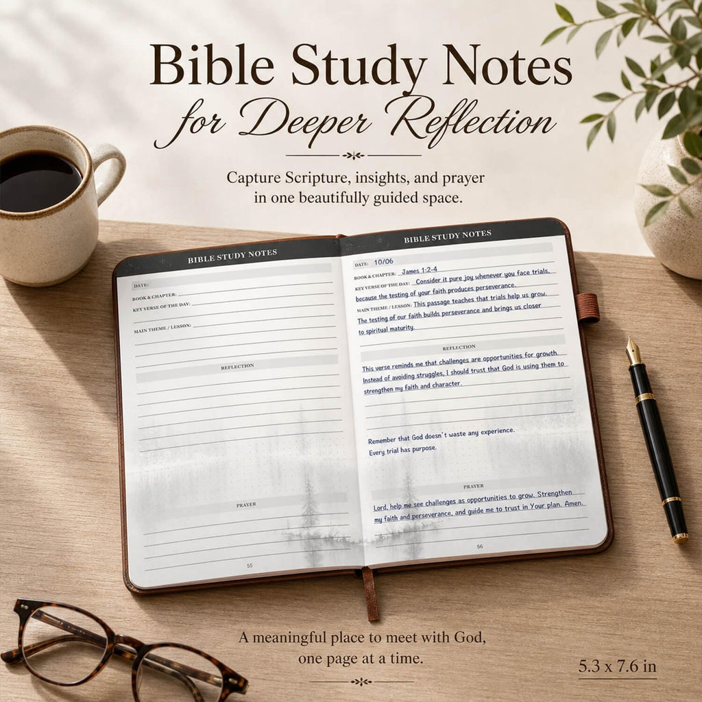 Bible Study Journal Devotional Notebook Prayer Tracker Christian Gift Church