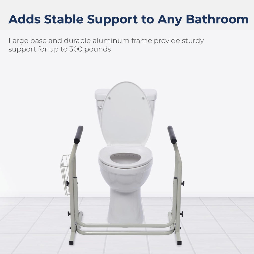 Toilet Safety Frame, Bathroom Grab Bar for Toilets, Freestanding Toilet Rail