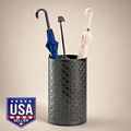 Metal Round Umbrella Stand Rack, Free Standing Umbrella Holder Bin, Canes Holder