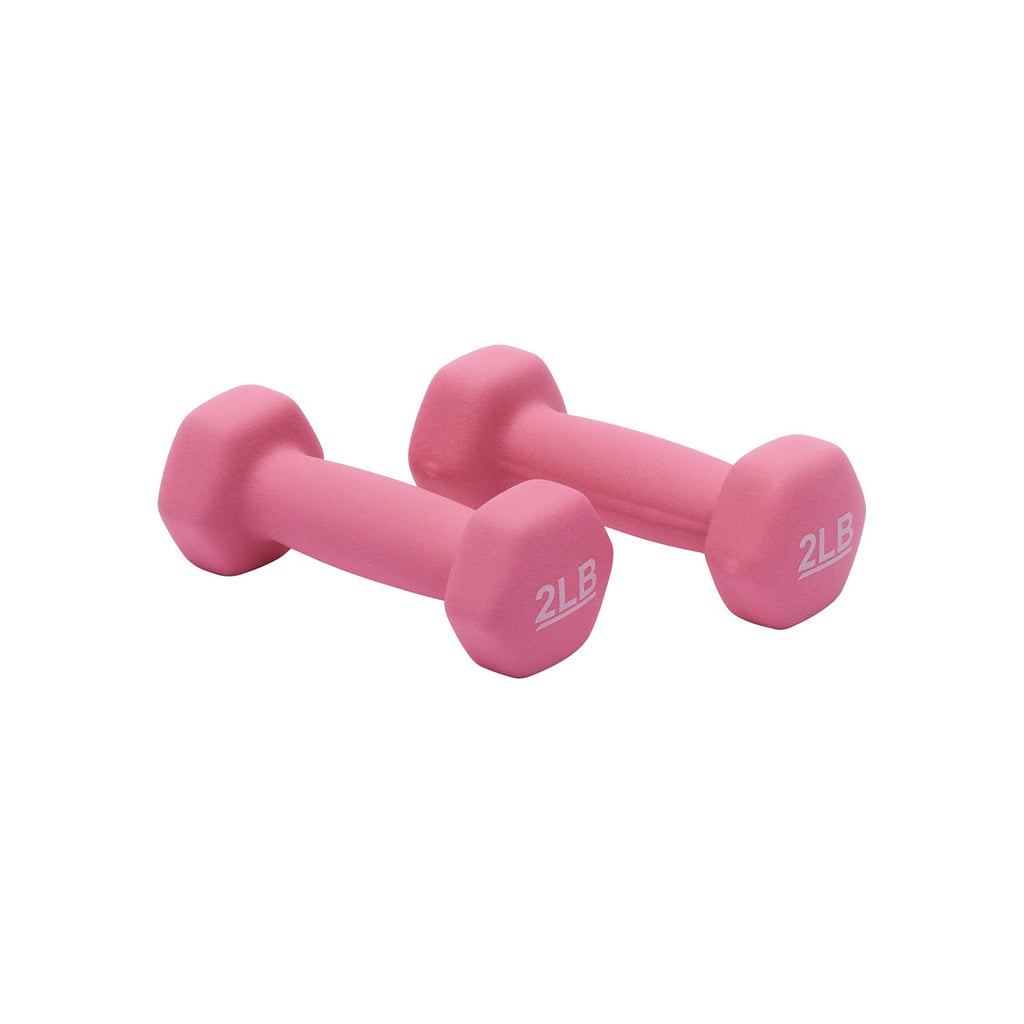 2LB Neoprene Dumbbell Set Hex Hand Weights for Home Fitness Training