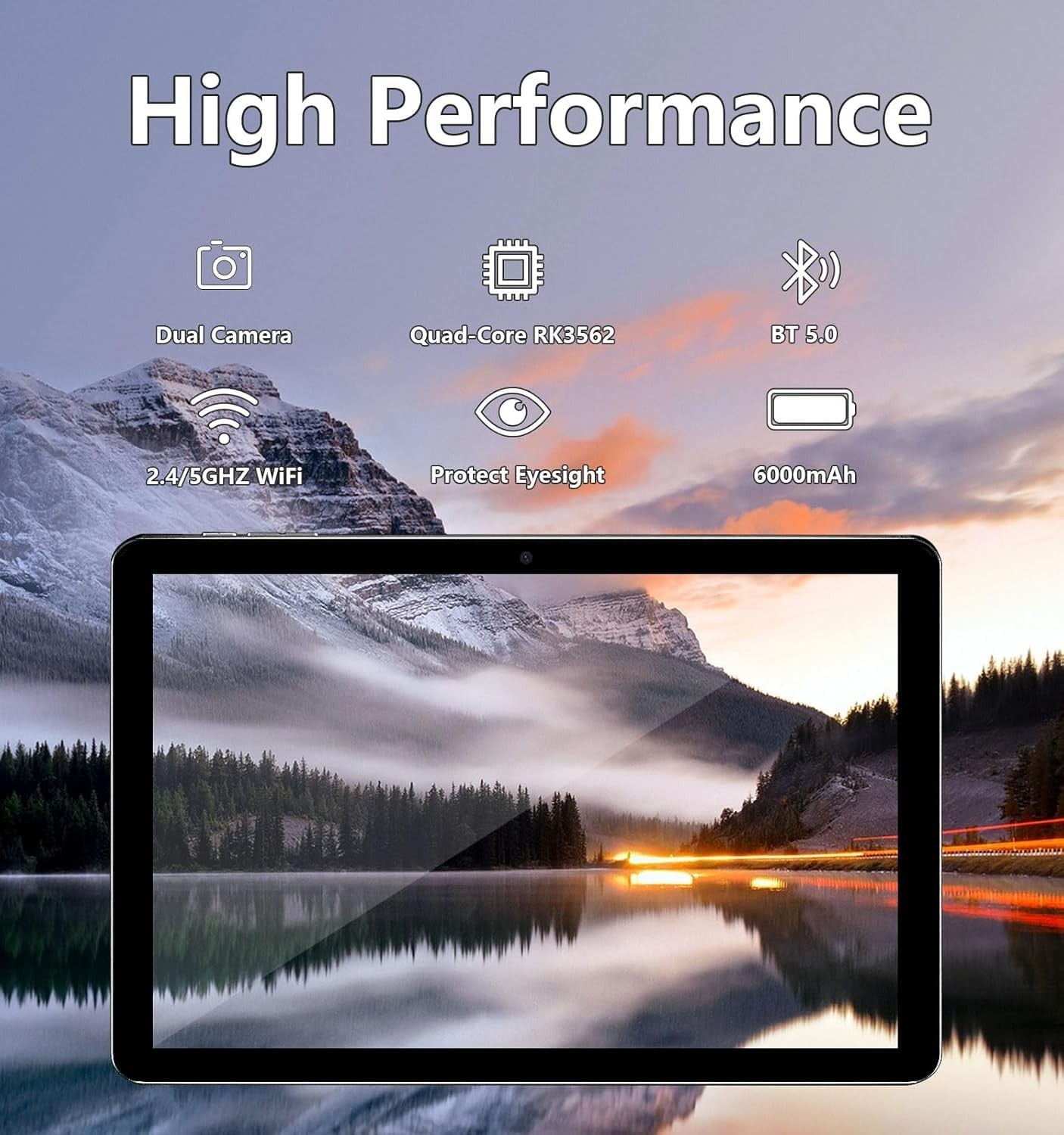 ECOPAD 10.1 Inch Tablet Android 15 Tablets 12GB(4+8 RAM / 64GB ROM / 1TB SD Card