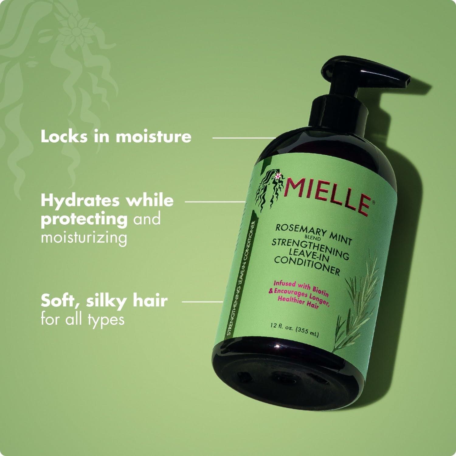 Mielle Organics Leave In Conditioner Hydrating Strengthening Hair Care Daily Use