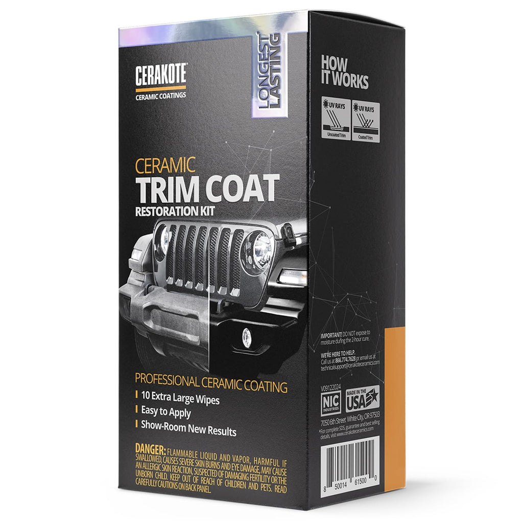 CERAKOTE Ceramic Trim Coat Kit Plastic Trim Restorer 200+ Washes Ceramic Coating