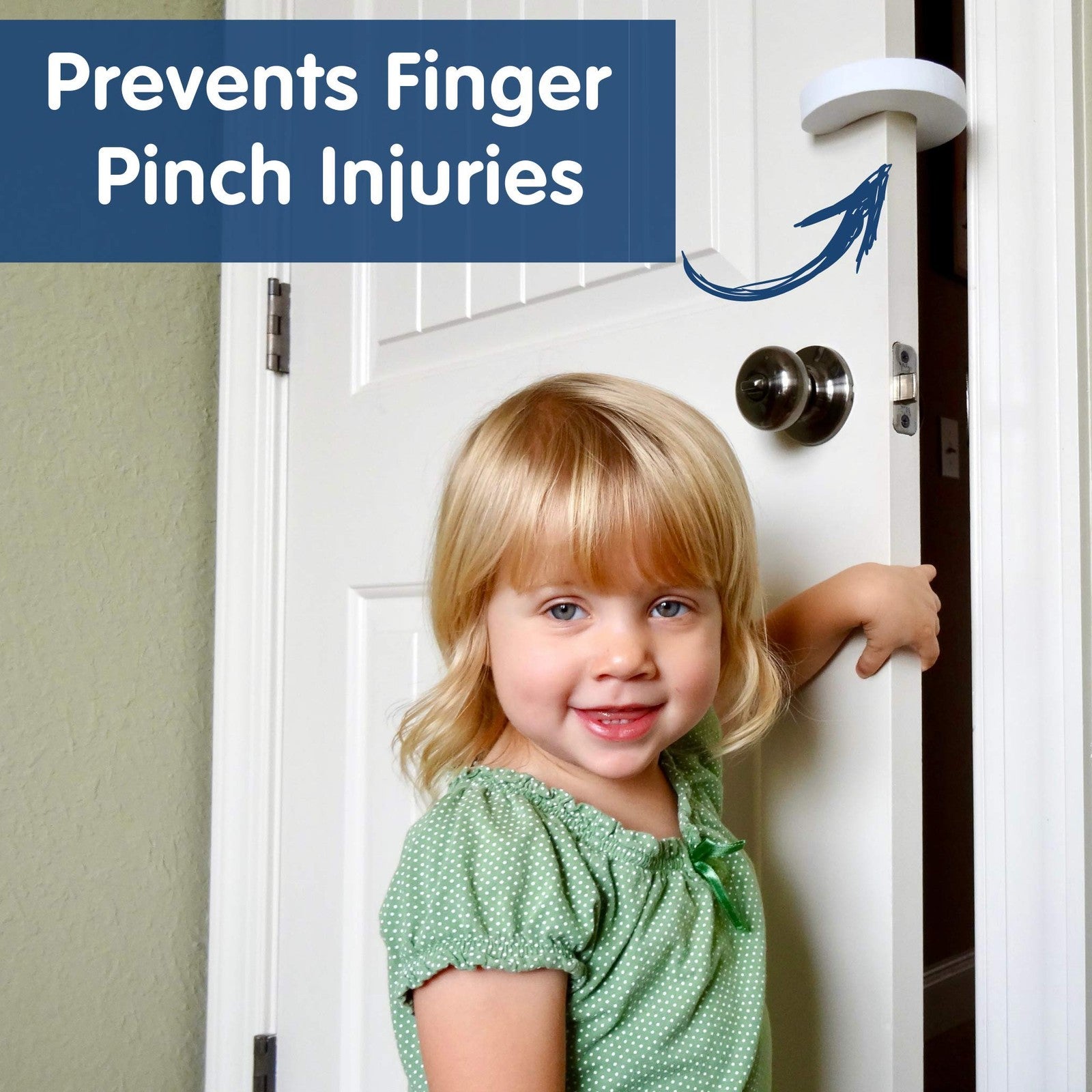Wittle Baby Proofing Door Stopper  4pk Soft EVA Foam Finger Pinch Guard Prevents