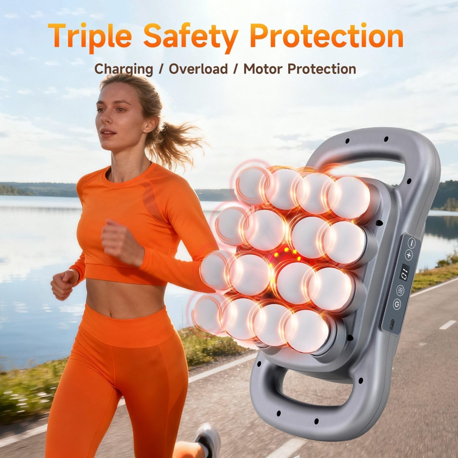 ZEDRIWELL 16-Head Massage Gun Set, Deep Tissue Percussion Massager with 9 Modes