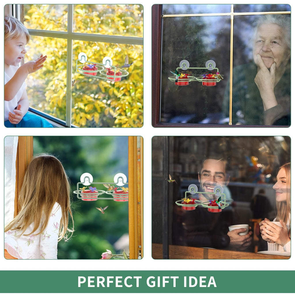 Dreamdrawer Window Hummingbird Feeder 2oz Cups 6 Ports Suction Mount