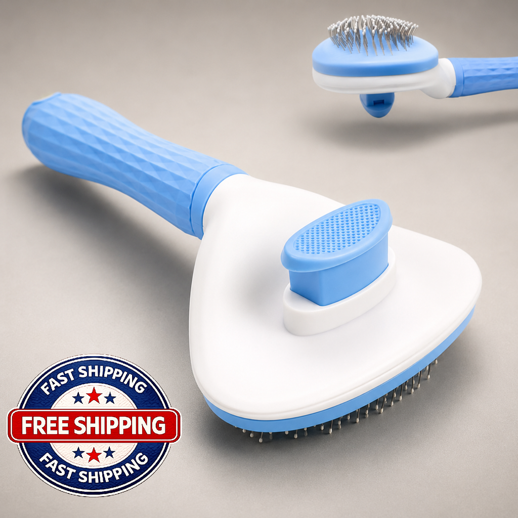 JRKOETY Cat Brush Self Cleaning Ergonomic Handle, Slicker Cat Brush with Release
