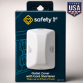 Safety 1st Child Proof Outlet Cover w/ Built-In Cord Shortener for In-Use Outlet