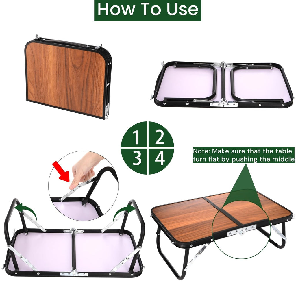 Portable Folding Camping Table Mini Picnic Beach Table w/ Carry Handle