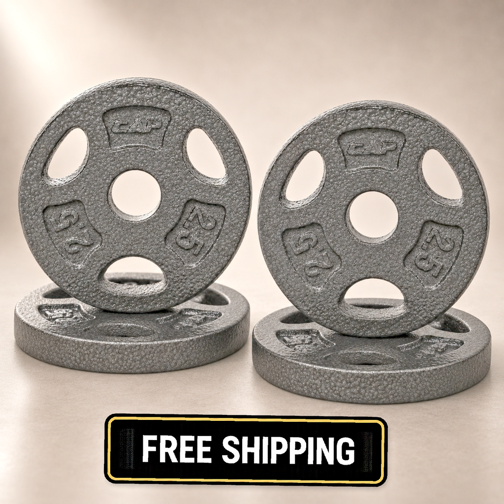 CAP Barbell Standard 1-Inch Grip Weight Plates 2.5 lbs BLACK, Pack (x4)
