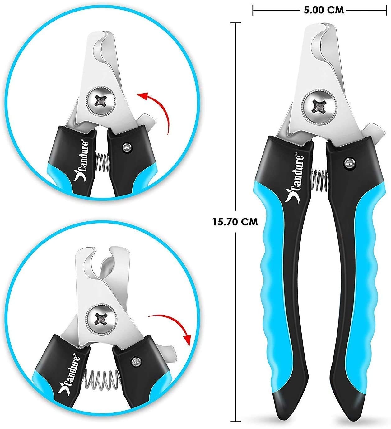 Dog Nail Clippers with Safety Guard Pet Nail Trimmer Stainless Steel Grooming