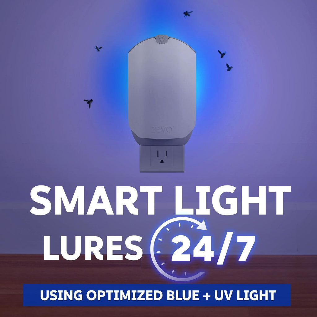 Zevo Flying Insect Trap Full Size Plug-In + 1 Cartridge Flies Gnats Indoor