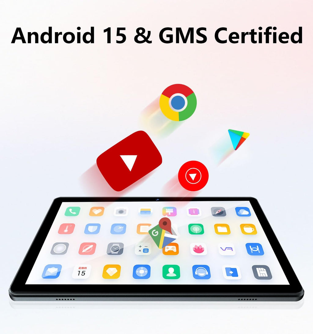 ECOPAD 10.1 Inch Tablet Android 15 Tablets 12GB(4+8 RAM / 64GB ROM / 1TB SD Card