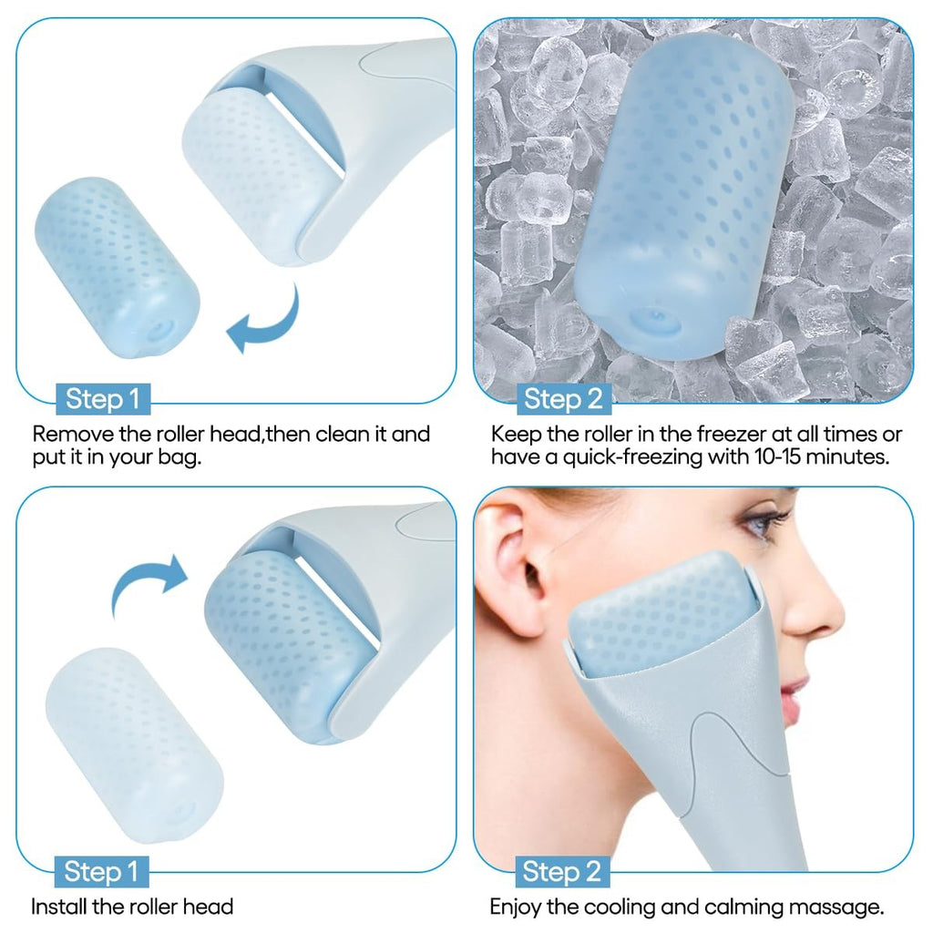 Fronnor Facial Ice Roller Cooling Massager Puffiness Relief Skincare Tool