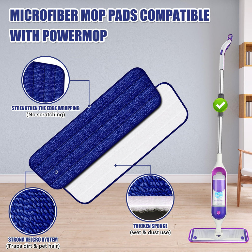 Spray Mop for Hardwood Tile Laminate Floors w/3 Reusable Microfiber Pads