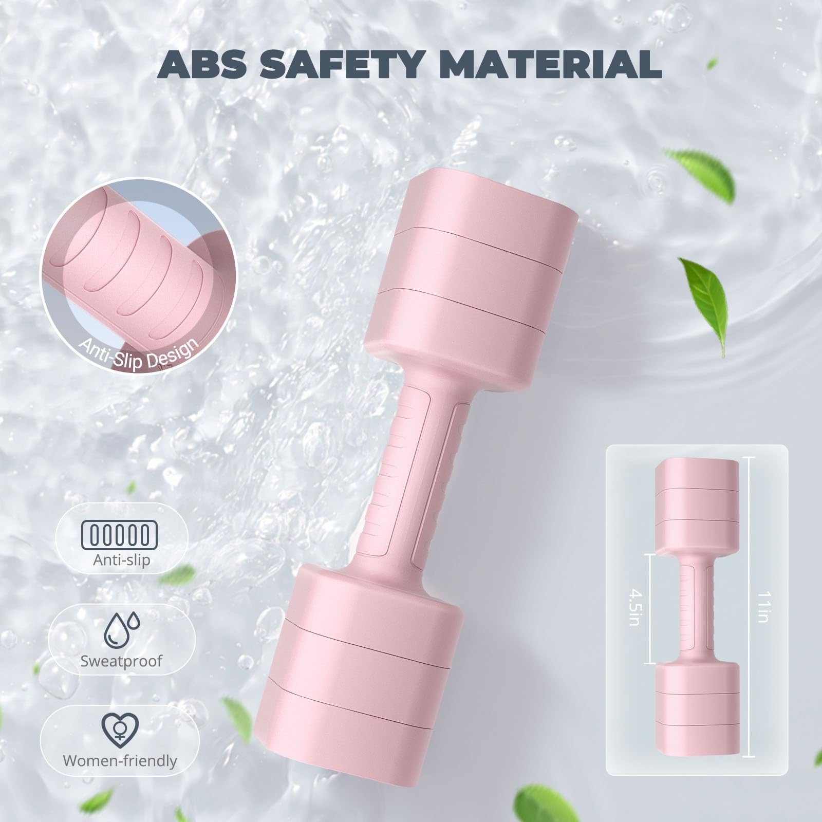 Ragebby Adjustable Dumbbell Set of 2 Weights for Men and Women at Home Anti-slip