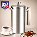 34oz Stainless Steel French Press Double-Wall Insulated 4 Cup Coffee Maker home