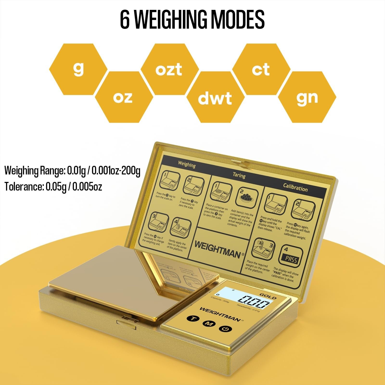 WEIGHTMAN Digital Gram Scale 0.01g Precision Pocket Jewelry Food Gold Coins