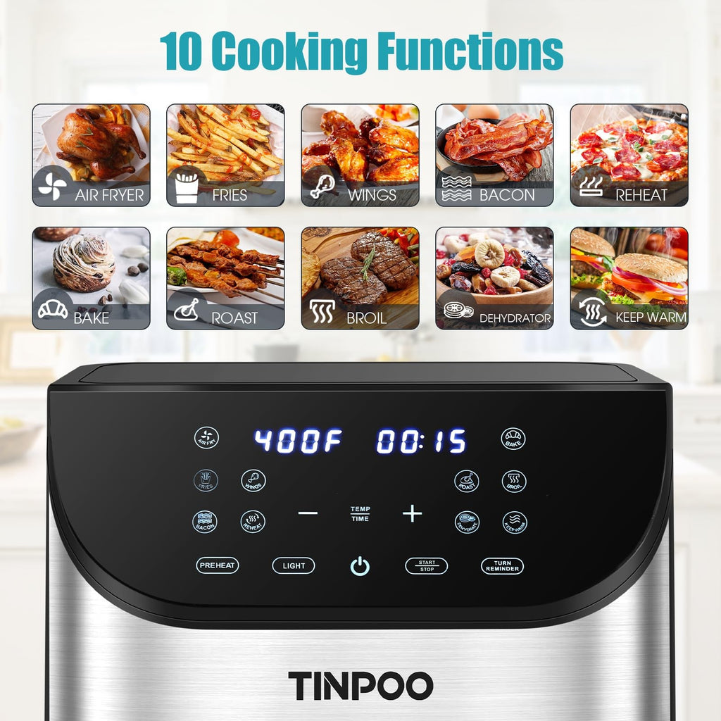 6.2QT Air Fryer Large Capacity 1500W Digital Oven Nonstick Basket Cooker
