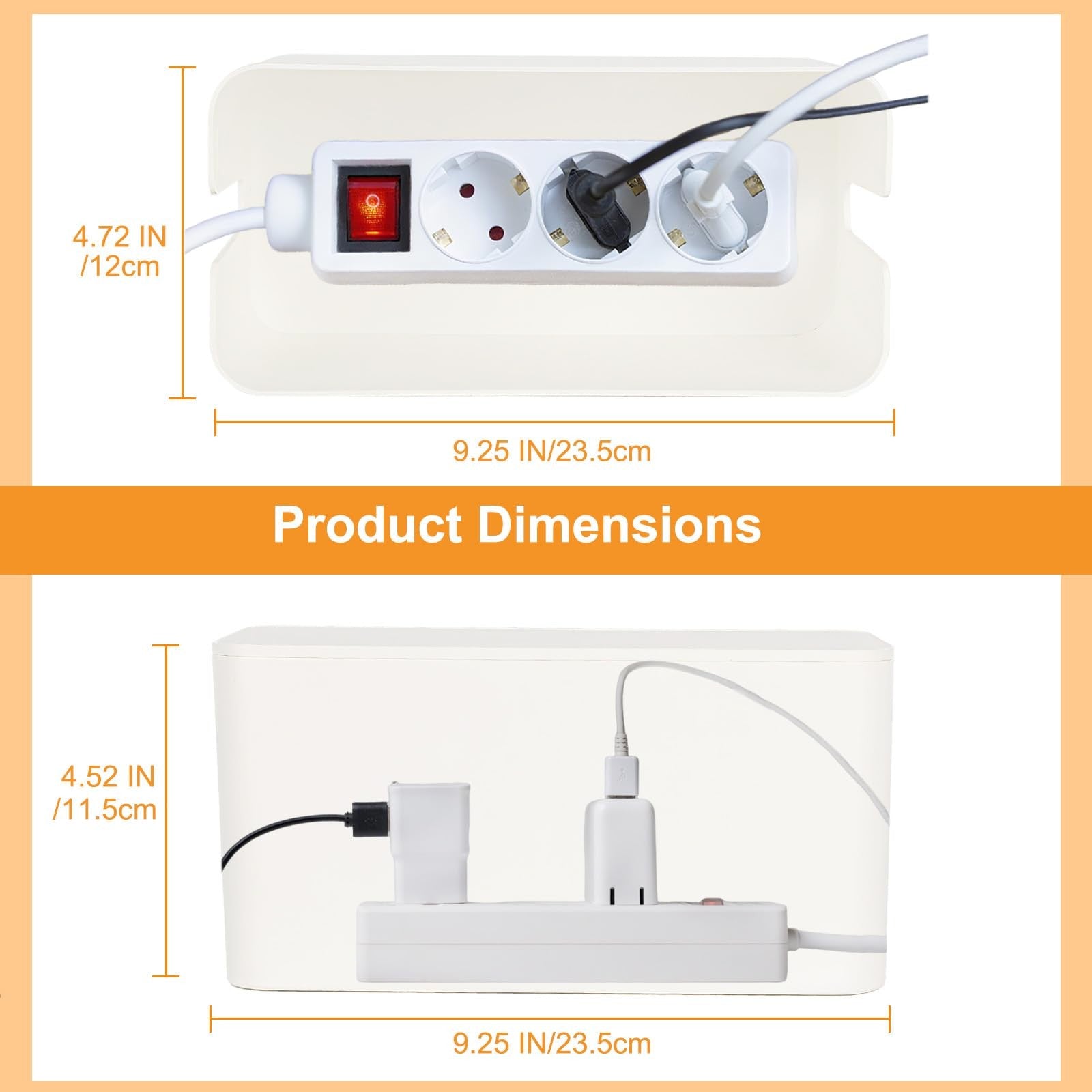 Mini Cable Management Cord Cover Wire Hider Box Concealer Organizer  Protector
