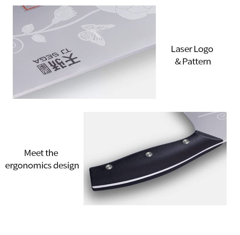 Meat Cleaver Knife 7.5in Chef Knife Heavy Duty Butcher Kitchen Tool