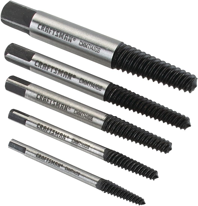 CRAFTSMAN Spiral Screw Extractor Tool Set Removes Broken & Stripped Bolts