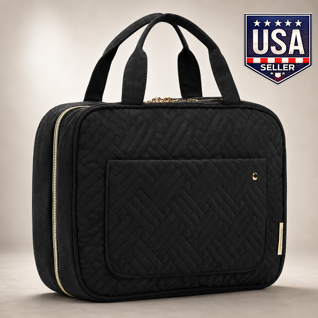 BAGSMART Travel Toiletry Bag Hanging Organizer Water Resistant Cosmetic Bag