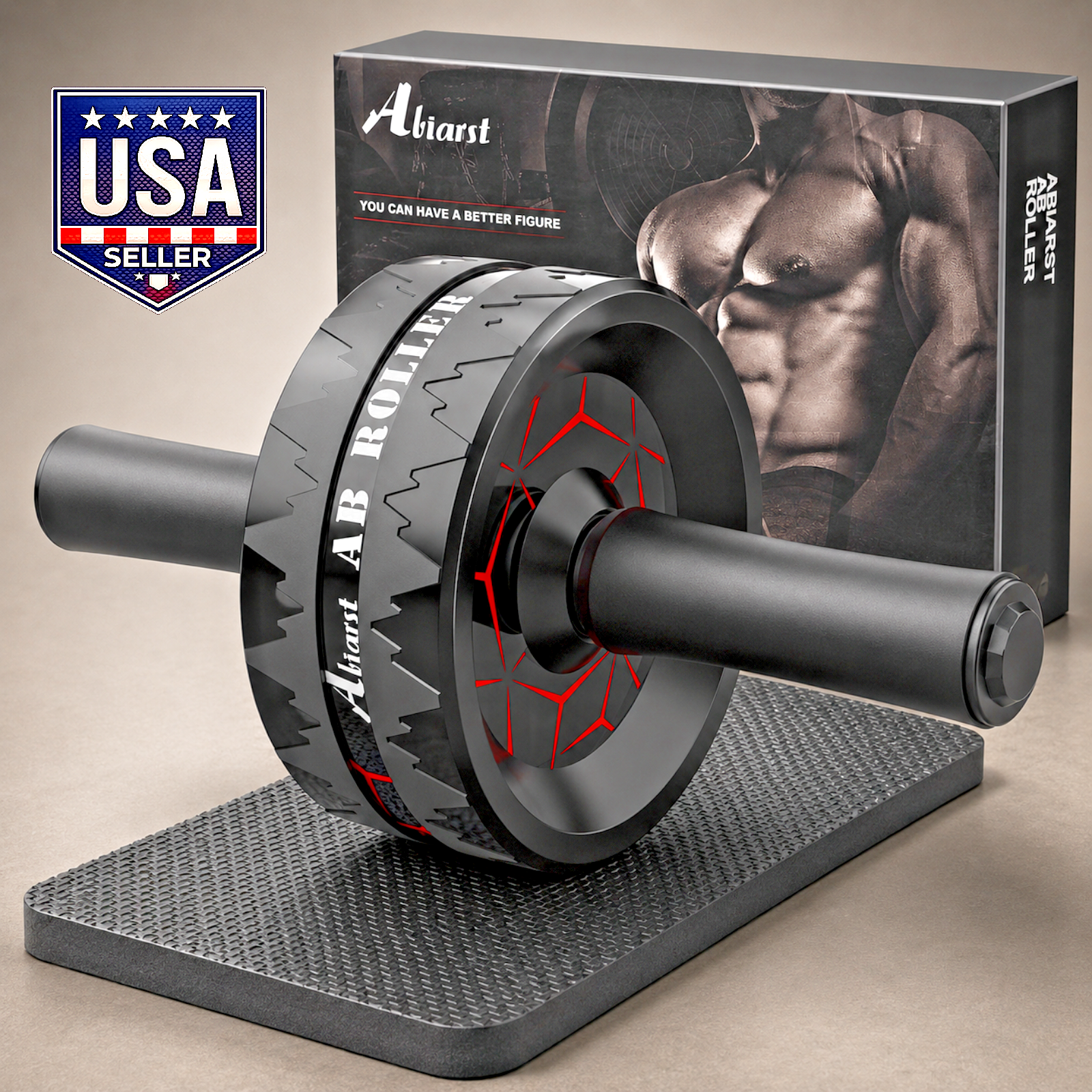 Abiarst Ab Roller Wheel, Abs Workout Equipment for Abdominal & Core Strength