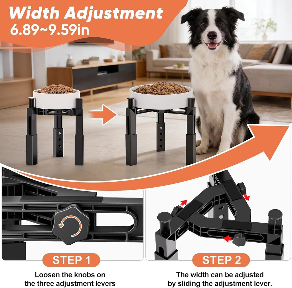 XIAZ Dog Bowl Stand Elevated Food Water Bowl Holder for Large Medium Small Sized