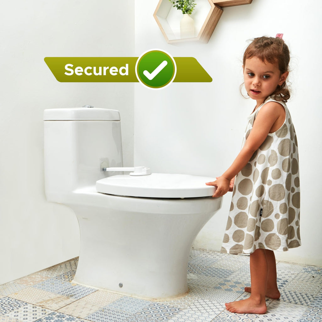 Wappa Baby Toilet Lid Lock Child Proof White 1 Pack No Tools Fits Most Toilets