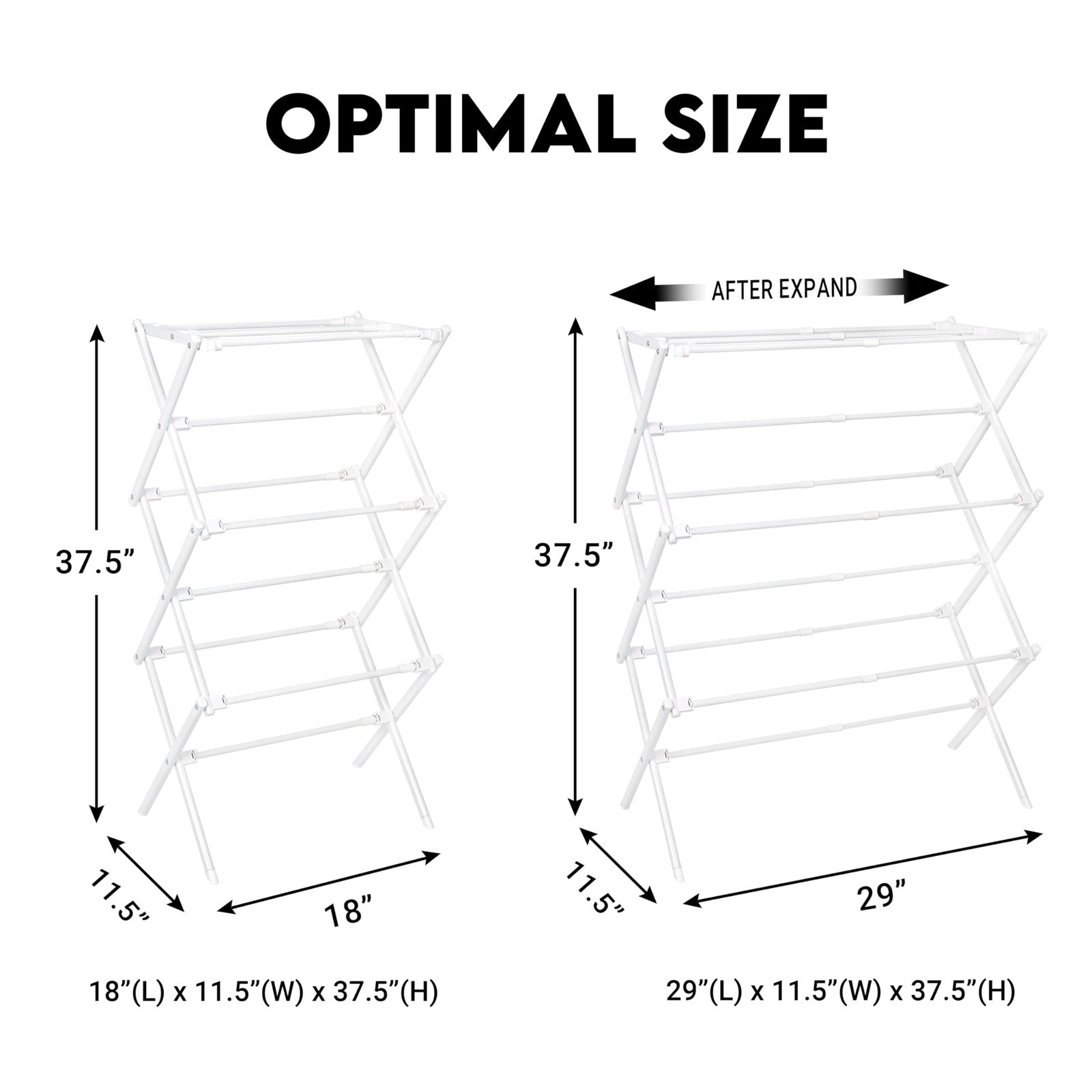 HOMEWARE 2026 Enhanced Clothes Drying Rack Foldable Rack Clothing for Laundry