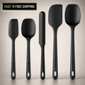 ChefAide 5PC Silicone Spatula Set Heat Resistant 600°F Nonstick Safe