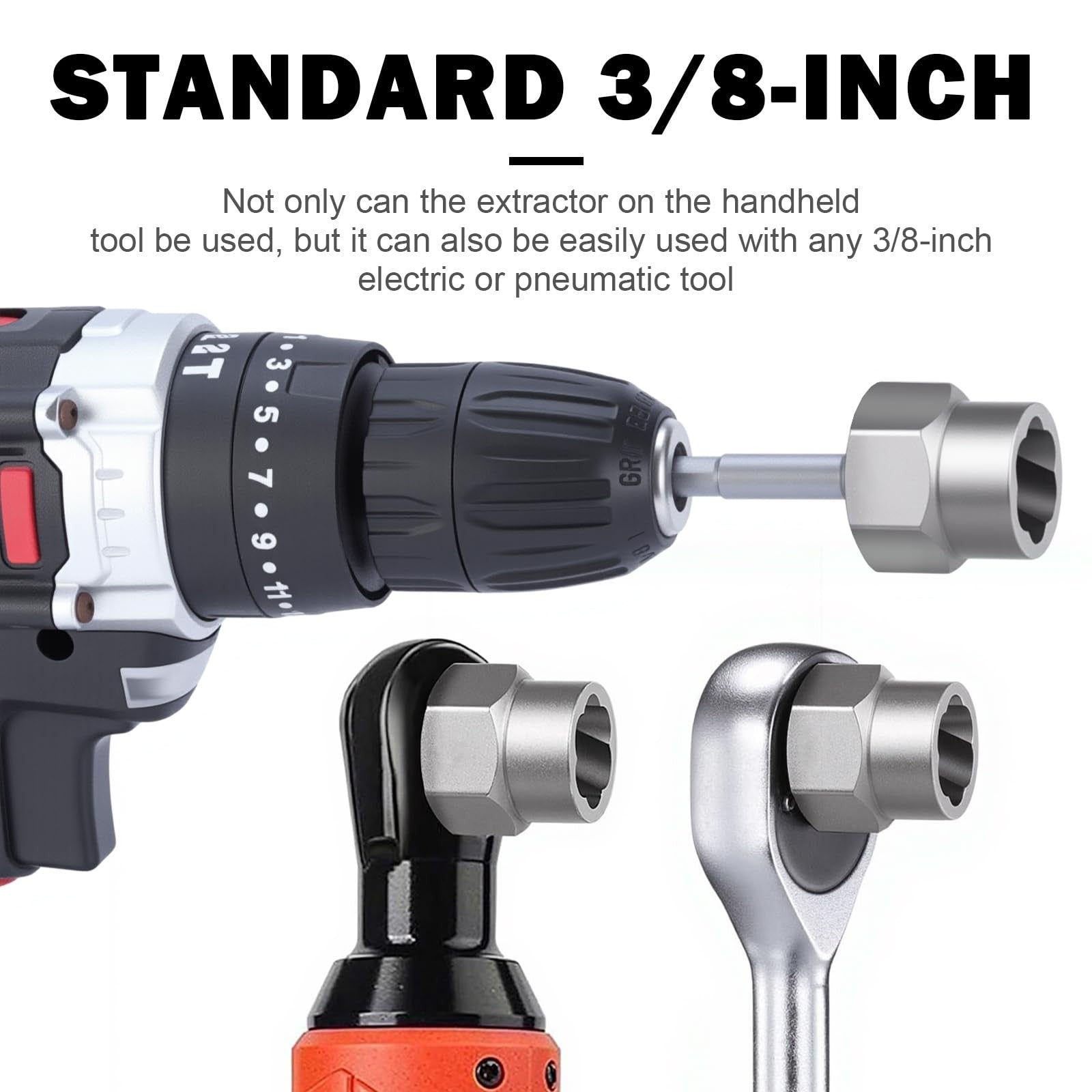 Bolt Extractor Set 14Pc Stripped Bolt Remover Socket Kit for Damaged Nuts
