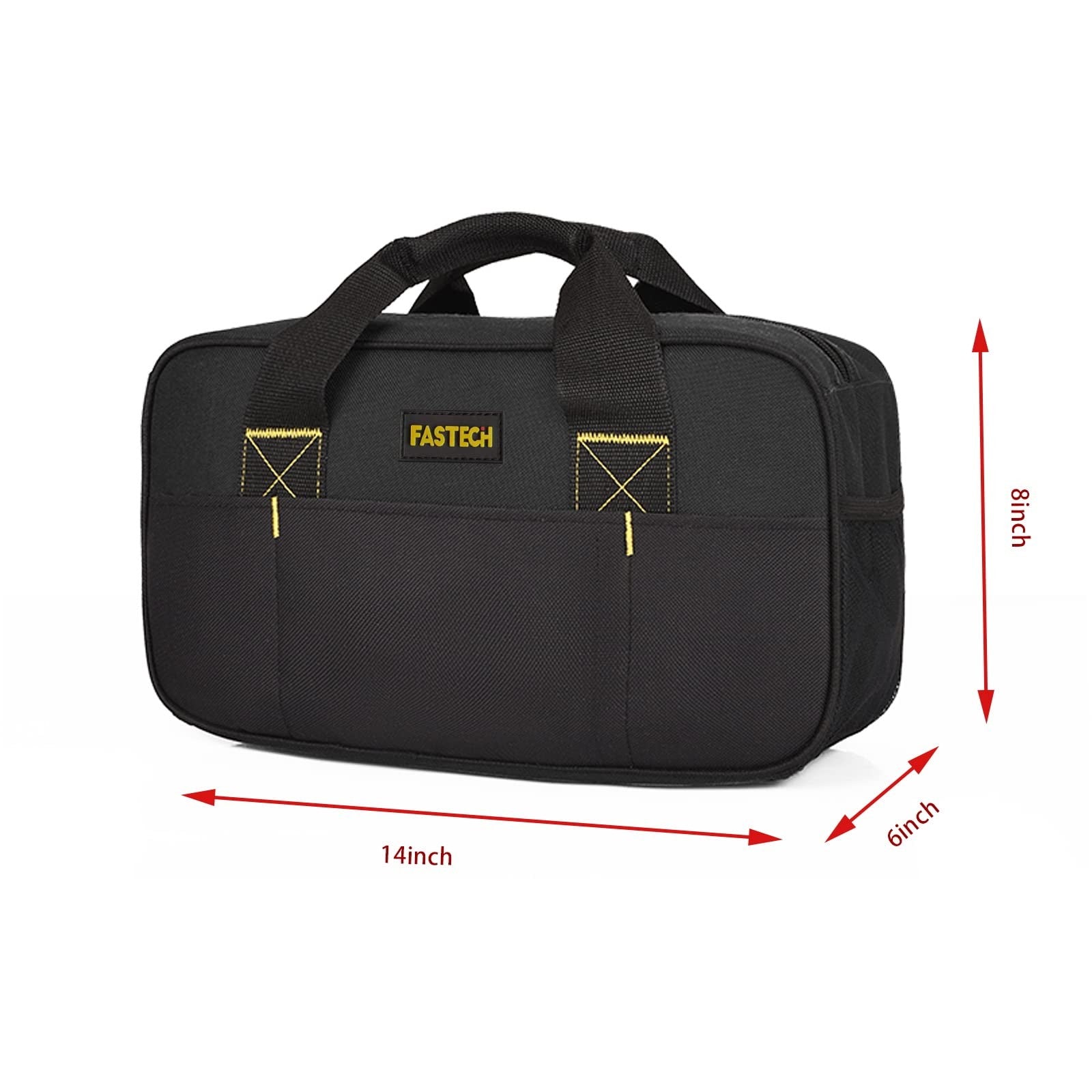 FASTECH Tool Bag 14 Inch Wide Mouth Waterproof Tool Organizer Tote for Work