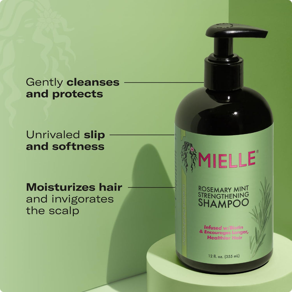 Mielle Organics Rosemary Mint Biotin Shampoo Moisturizing Strengthening Hair