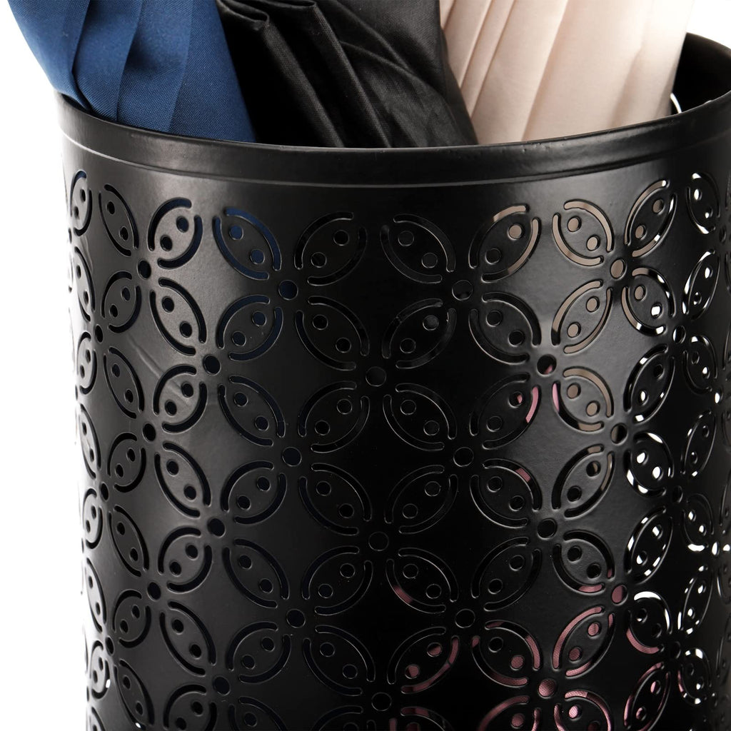 Metal Round Umbrella Stand Rack, Free Standing Umbrella Holder Bin, Canes Holder
