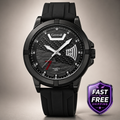EAJOMIN Fashion Analog Watch for Men Waterproof Quartz Watch with Silicone Band.
