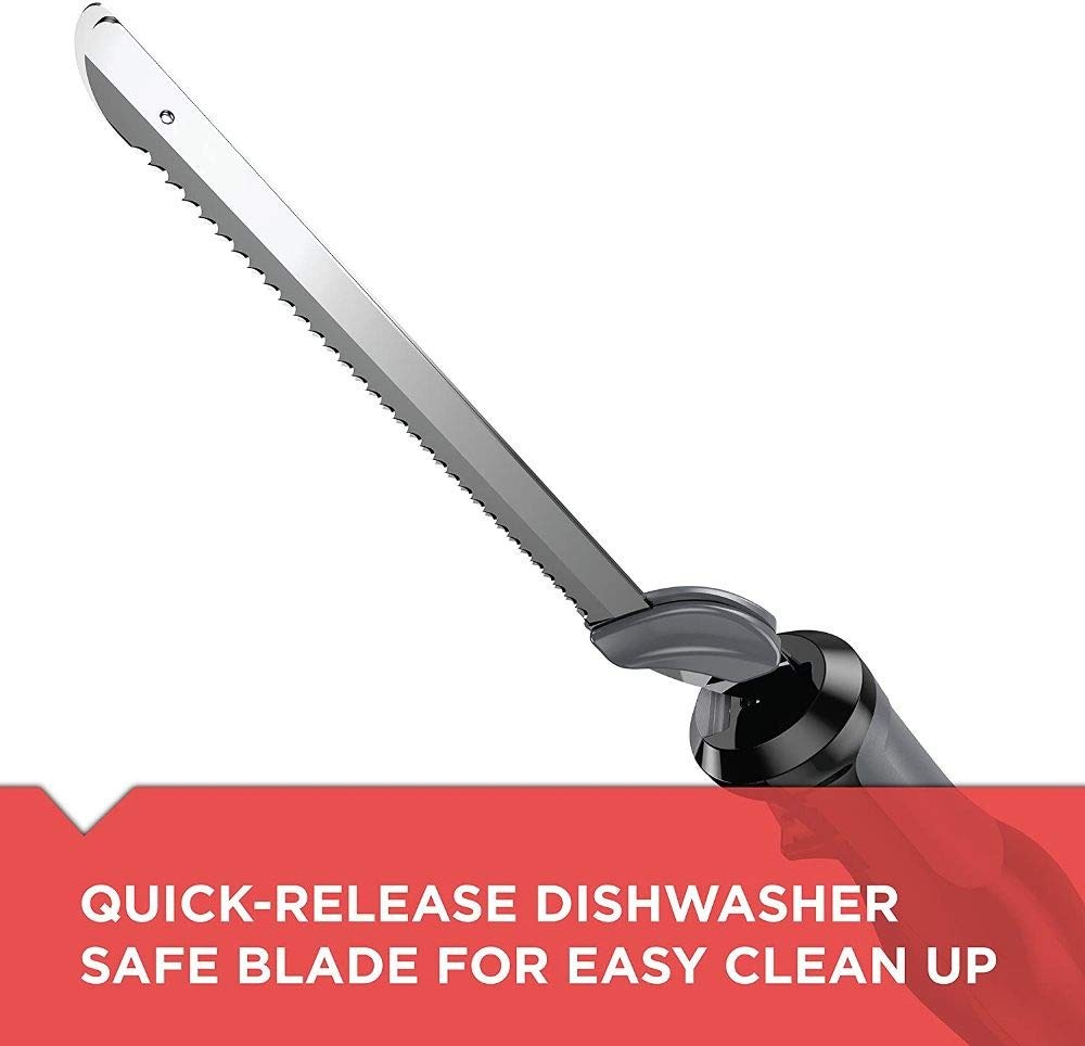 Black+Decker Comfort Grip Electric Knife with 7-Inch Stainles Steel Blade safety