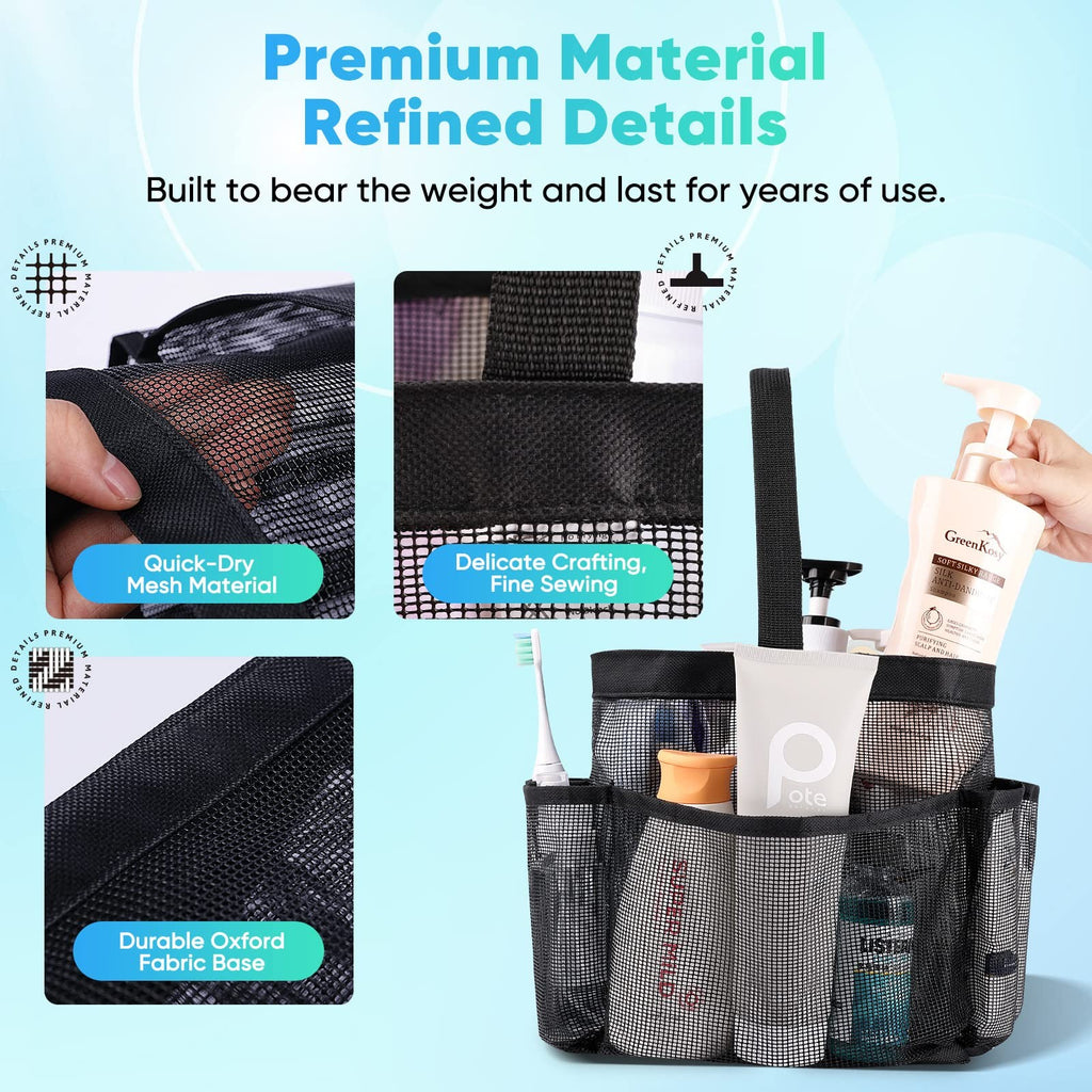 EUDELE Mesh Shower Caddy Portable for College Dorm Room Essentials, Shower Caddy