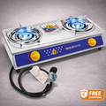 Vivicreate 2 Burner Propane Stove Portable Camping Cooktop Auto Ignition w Hose