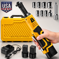 FULLYEA Cordless Electric Ratchet Wrench Set 550RPM 45Ft-lbs 16.8V Extd cordless